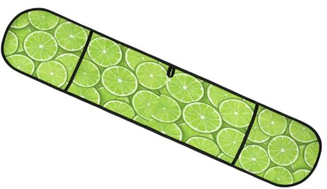 Entemne Fresh Green Lime Slices Oven Gloves Heat Resistant Double Oven Mitts Cooking Baking Gloves with Hook Heat Protection Pot Holder Kitchen Essentials, Women Gifts