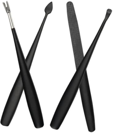 Gogogmee Set Outils de Manucure Acier Inoxydable Kit Cuticules Multifonction pour Soins des Ongles et Repousse Cuticules Adapté Peau Sensible