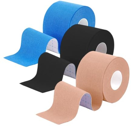 3 Packs Kinesiology Tape, 5cm x 5m Uncut Roll | Waterproof & Breathable Elastic Sports Tape for Muscle Support, Joint Pain Relief, Athletic Recovery, Physio Therapy | K Tape, Kinesio, Trans Tape