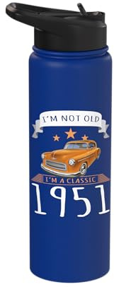 Vintage Car Design Ich bin nicht alt Ich bin ein Klassiker 1951 [German Language] Stainless Steel Insulated Water Bottle