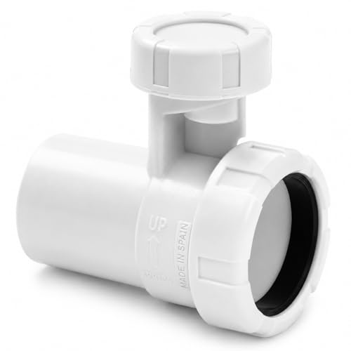 Válvula de Aireación Intercambiable 1 1/4 x 32 Elimina Malos Olores y Gorgoteo en Desagües – Fácil Instalación para Lavabo, Fregadero y Bote Sifónico Fluvia