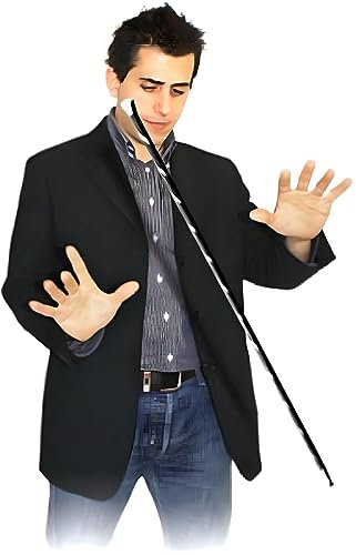 MilesMagic Magier Tanz in Air Wand Aluminium Schwimmende 34 '' Balanced Cane Levitation Zaubertrick