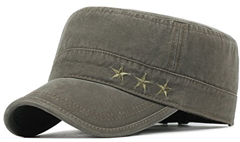 Kuyou Vintage Schirmmütze Baseball Kappe Army Military Cap Mütze (Armeegrün)