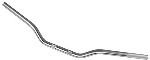 Guidons Moto Custom Aluminium Diametre 22 mm Tordu Couleurs Argent