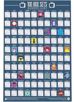 GR Gift Republic Rubbelposter: 100 Box-Sets Eimer Liste, Poster zum Rubbeln, Wohnzimmer-Dekoration, Filmthema-Dekoration