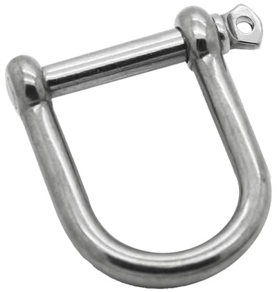 Manille Larges Torse Boucle Réglable De Manille d'acier Allié Shekel Pour La Corde Câble Métallique Antirouille Bracelet, Variante:6mm - 10 Stück