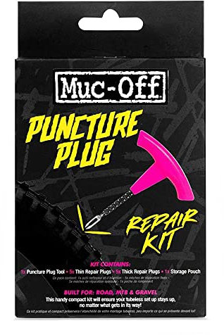 Muc-Off Puncture Plug Repair Kit - Tubeless Tyre Repair Kit with Reamer Tool and 10 Plugs - For Road, MTB, and Gravel Tubeless Setups