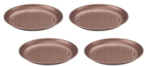Cuisinart CMBM-4PPBZ 4-teiliges Mini-Pizza-Pfannen-Set, Bronze