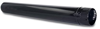 CAEXVEN Tubo Chimenea 300mm Vitrificado Negro 1m Estufa Leña Esmaltado Diseño Decorativo Alta Temperatura