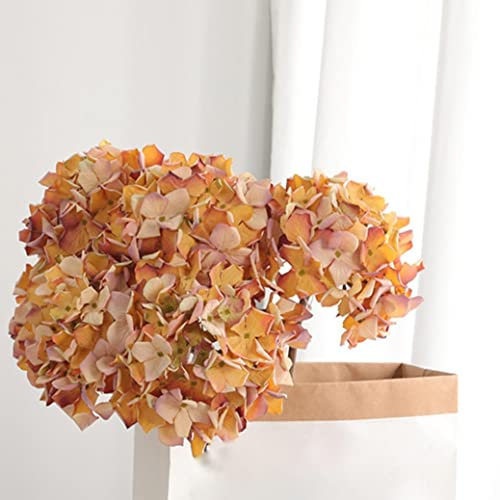 PUYYDS Bouquet d'hortensias de Simulation rétro décoration de Fleurs séchées Maison Mariage décoration intérieure Unique Fausse Fleur d'hortensia séchée