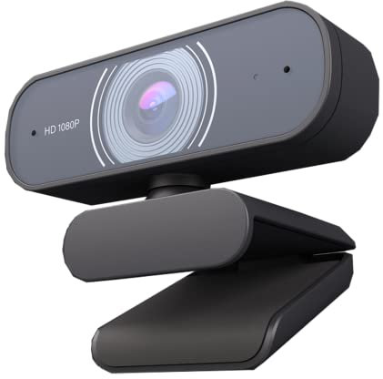 OYU Webcam, 1080P 30Fps, doppio microfono stereo, USB Plug & Play, HD Web Camera compatibile con Zoom/Skype/YouTube, per videochiamate, streaming live e apprendimento online