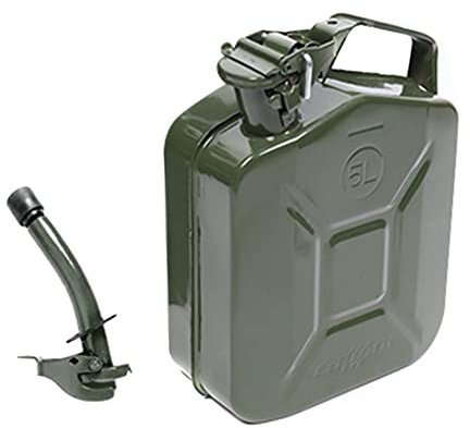 Benzinkanister Kraftstoffkanister Metallkanister,Asudaro 5L/10L/20L Öl Jerry Can Tragbares Benzinfass Kohlenstoffstahl Kraftstofftank Ölfass mit Ölführungsrohr für Kraftstoff/Öl/Wasser,5L