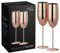 Oak & Steel - 2 Copas de Champán de Cobre (280ml) - Copas de Prosecco de Acero Inoxidable Oro Rosa, Copas de Metal Irrompibles con Caja de Regalo