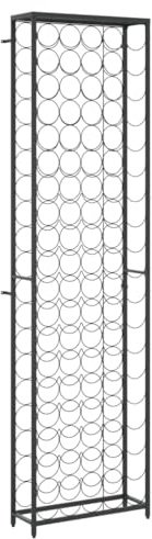 vidaXL Weinregal für 95 Flaschen Schwarz 54x18x200 cm Schmiedeeisen