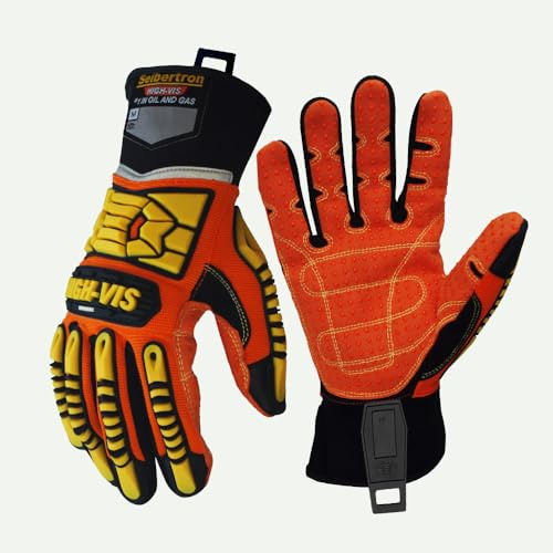 Seibertron High-Vis SDX2 Resistant Reducing Anti-Impact Mechanics Heavy Duty Safety Rescue Gloves CE EN388 4232 S