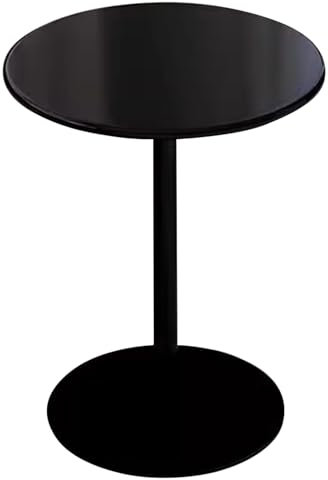 Runder Esstisch Kleiner Bürotisch Konferenztisch Kaffee-Besprechungstisch | Cocktail-Bartisch, hoher Bistro-Pub-Tisch, wasserdichter Bartisch in Thekenhöhe für den Außenbereich, schwarz (Size : 40x40