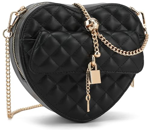 lola mae Heart Shaped Crossbody Herzförmige Schultertasche Love Lock Key