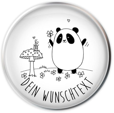 Mr. & Mrs. Panda Waschbeckenstöpsel selbst gestalten Panda Glück - Personalisierte Geschenke, individuell gestaltbar, Personalisierter Abflussstöpsel, mit Wunschtext, personalisiert