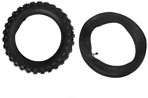 Motocross Tires, 2.50‑10 Inch Tire and Inner Tube Set Thickened Butyl Rubber Motocross Dirt Bike Tires and Inner Tubes with Straight Vavle for CRF50 Dirt Bike
