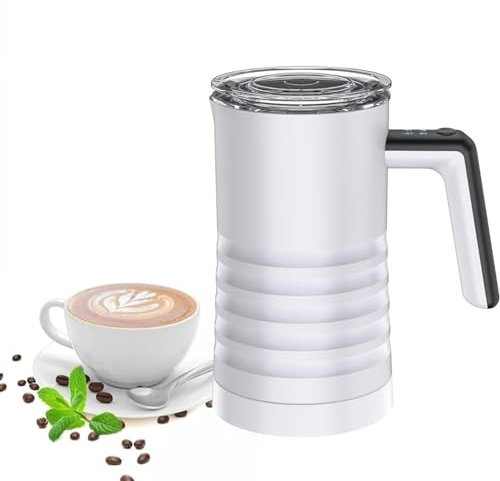Felenny Electric 4 in 1 Milk Frother Automatic Milk Foamer Steamer with Touch Screen 4 Modes Warm and Cold Milk Foamer for Coffee, Latte, Cappuccino