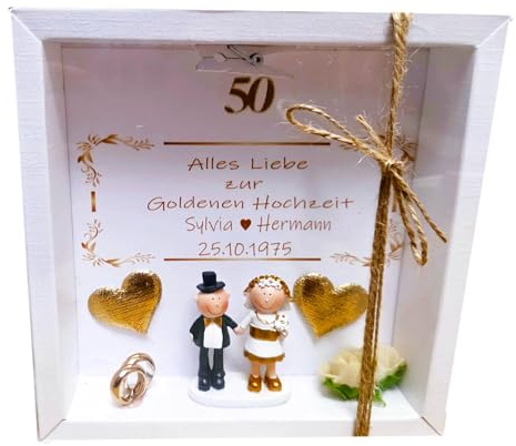 Geldgeschenk Verpackung Goldene Hochzeit Kartonage 50 Jahre verheiratet