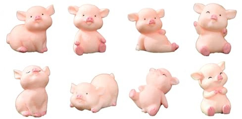 MEAKTSMI Pack Schweine Dekorationen Geeignet Für Geburtstagsfeiern Und Raumdekoration Kleines Geschenk Für Kinder Feengarten Landschaft