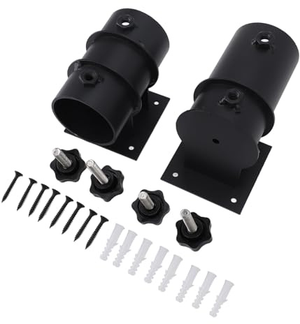 Fuerdich Wandhalterung Sonnenschirm for Deck Railings, Sonnenschirmhalter Balkongeländer Eckig Schirmständer Für Den Außenbereich Schirmklemmhalterung Für Deckgeländer Montage an Deck Balko