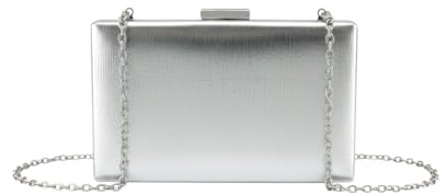 MODELISA - Bolso Clutch De Fiesta Elegante Efecto Metalizado Cadena De Hombro Boda Evento Ceremonia Para Mujer