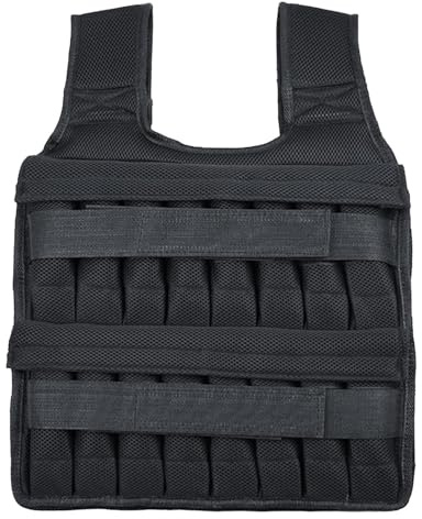 wisoolkic Gewichtsweste 10 kg für Männer und Frauen, Krafttraining, Gewichtswesten mit Tasche, Gewichtsweste für Männer und Frauen（ohne 10kg Gewicht）
