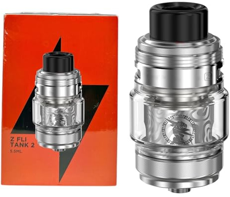 Atomizador Z Fli Tank 2 de 5,5 ml con flujo de aire superior compatible con bobinas de la serie Z con sistema a prueba de fugas para Aegis Legend 5 Mod - Sin nicotina, sin líquido