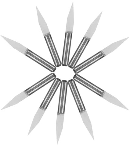 OUNONA Juego de 10 Brocas para Grabado Cnc 3175 MM Punta Plana 30° Acero Duradero para Fresadora Brocas para Madera Dura y Herramientas de Tallado Accesorios para Carpintería y