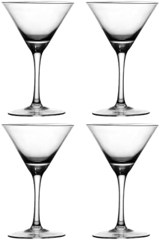 Hemobllo Set 4 Bicchieri da Cocktail Martini in Cristallo 200Ml Bicchieri da Whisky Alti a Forma Triangolare Calici per Bar e Feste Uso Domestico e Ristoranti