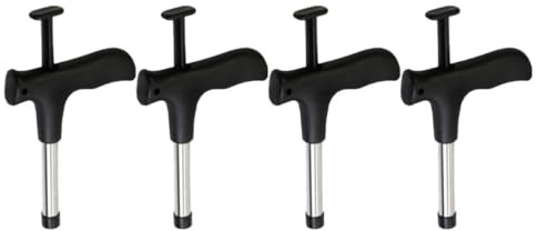 SKISUNO Herramienta para Abrir Cocos de 4 Piezas con Punzón y Agarre Cómodo, de Acero Inoxidable y Plástico, Adecuado para Uso en Casa y Fiestas