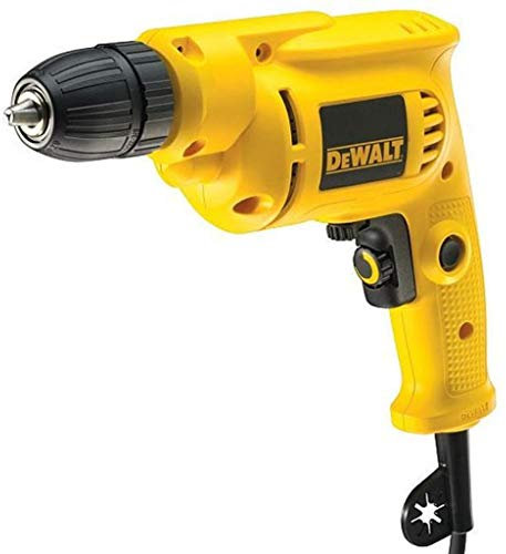 Dewalt 1-Gang Bohrmaschine DWD014S (550 Watt, für präzises Bohren in Holz und Metall, elektronische Drehzahlregulierung, Rechts-/Linkslauf, Einstellrad für Drehzahlvorwahl, Schnellspannbohrfutter)
