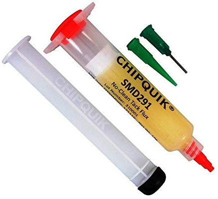Chipquik Tack Flux no clean in a 10cc syringe w/plunger & tip - SMD291