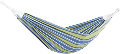 Vivere BRAZ224 Hängematte Doppel, Baumwolle, Oase, mehrfarbig, 240 x 160 cm