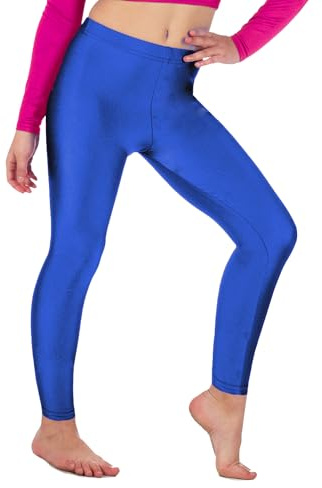 Re Tech UK Leggings Fino alla caviglila Elasticizzati - colorazioni Fluo - Ragazza/Bambina - 13-14 Anni - Blu Oltremare