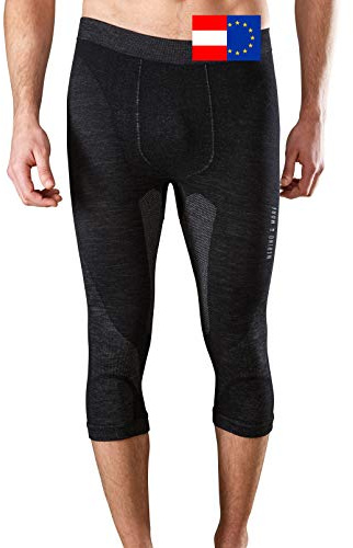 Merino & More Pantaloni termici da uomo a 3/4