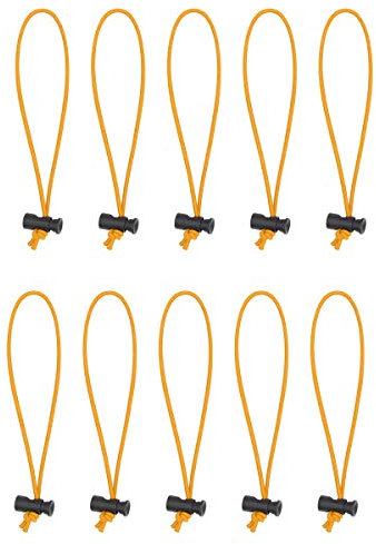 Foto&Tech - 10 Bridas y Organizador de Cables Multiusos Extra Gruesas, Extra largas, Ajustables, para Cables y Cables Reutilizables (Naranja)