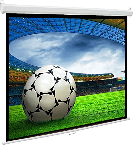 SlenderLine Base Beamer Leinwand 180 x 180 cm | Format 1:1 | 1.2 Gain | Full-HD 4K & 3D geeignet | manuelle Rolloleinwand | Heimkino und Präsentation | Decken- BZW. Wandmontage