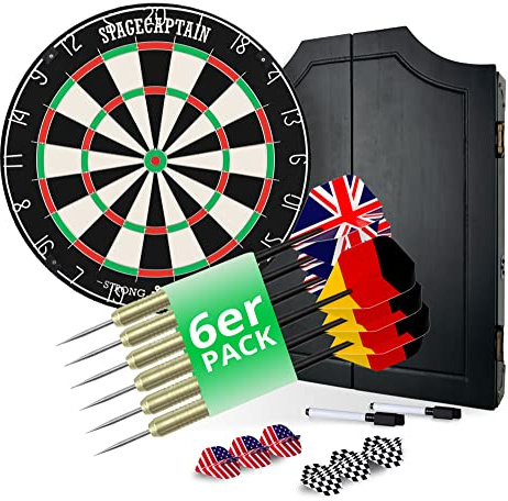 Stagecaptain DBC-1775 BK Bullseye Dartscheibe im Pub Dartschrank, Stärke: 3