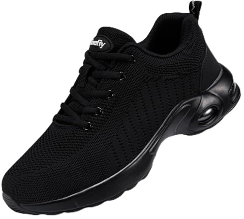 Tinefiy Steel Toe Shoes for Women Lightweight Safety Shoes Comfortable Slip Resistant Indestructible Shoe Womens Puncture Proof Work Shoe Size 6
