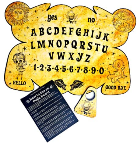 Spirit Calling Ouija Jeu de société pour chasse aux esprits avec planchette et instructions détaillées 26 x 38 cm