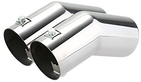 Endschalldämpfer Auspuffrohr Ausgangsabdeckung Auto Dual Pipes Edelstahl Auspuff Endrohre Schalldämpfer Tipps Für VW Für Golf 4 Für Bora Für Jetta