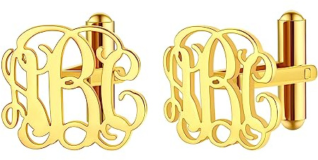 FindChic Manschettenknöpfe Herren Edelstahl Personalisierte Manschettenknopf mit Gravurtext Foto Cufflinks for Men, Silber//Gold/Schwarz