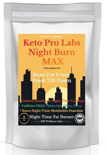 Keto Labs Night Burn MAX - Fat Burners - Boost Night-Time Metabolism - Control Evening Hunger Cravings - Weight Management Tablets - Appetite Suppressant - 30 Tablets (30 Day Supply)