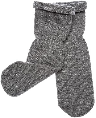 KNITAS Babystickade strumpor av merino och kashmirull för baby småbarn I varma stickade strumpor för nyfödda 0–12 månader, GRÅ, 0-6 Månader