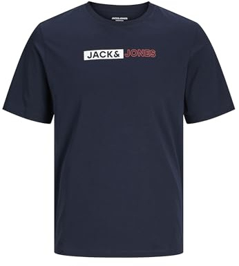 JACK & JONES Jjecorp Logo Tee Play SS O-Neck Noos - Maglietta da Uomo, Blu Blazer/Print:Play 5, L