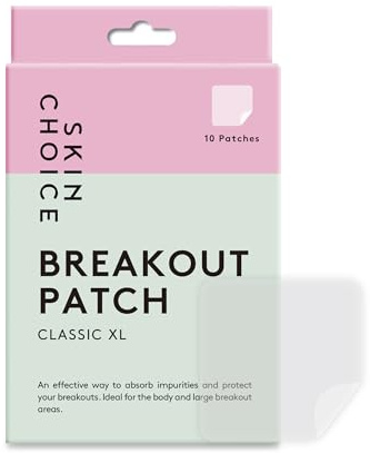 SKIN CHOICE XL Pimple Patches - Breakout Patch Classic XL - For Body, Back & Cheek, Mighty Surface Large Spot Patch, Large Hydrocolloid Patches, Vegan, Cruelty-Free, Korean Skincare (Pack of 10)