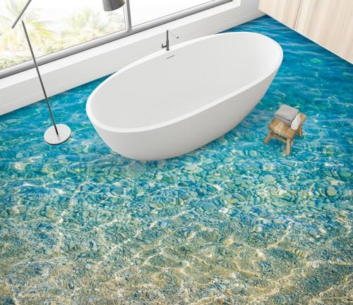 Benutzerdefinierte Boden Wasserdichte Stereo-Aufkleber 3D-Meer, 150 * 105cm 3D-Bodenfliesen Aufkleber Bodenbelag Tapete Wandbild PVC Wasserdicht selbstklebende Tapete Wohnkultur